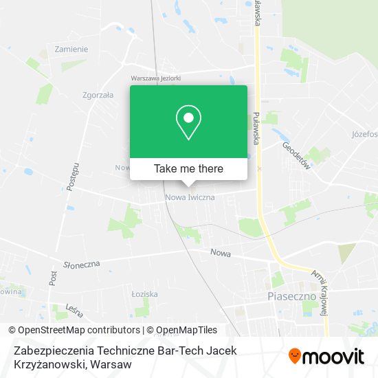 Карта Zabezpieczenia Techniczne Bar-Tech Jacek Krzyżanowski