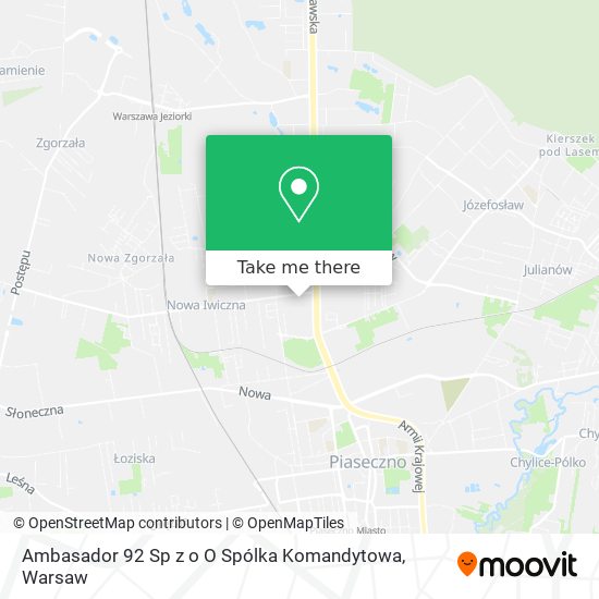 Ambasador 92 Sp z o O Spólka Komandytowa map