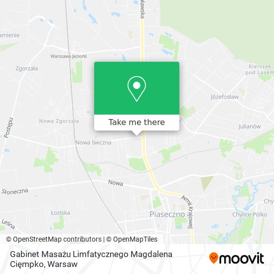 Gabinet Masażu Limfatycznego Magdalena Cięmpko map