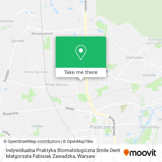 Indywidualna Praktyka Stomatologiczna Smile Dent Małgorzata Fabisiak Zawadzka map