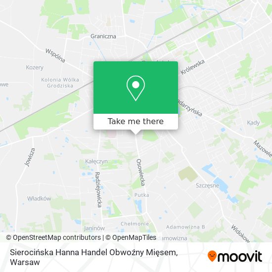 Sierocińska Hanna Handel Obwoźny Mięsem map