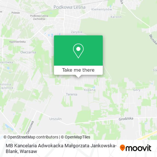 MB Kancelaria Adwokacka Małgorzata Jankowska-Blank map