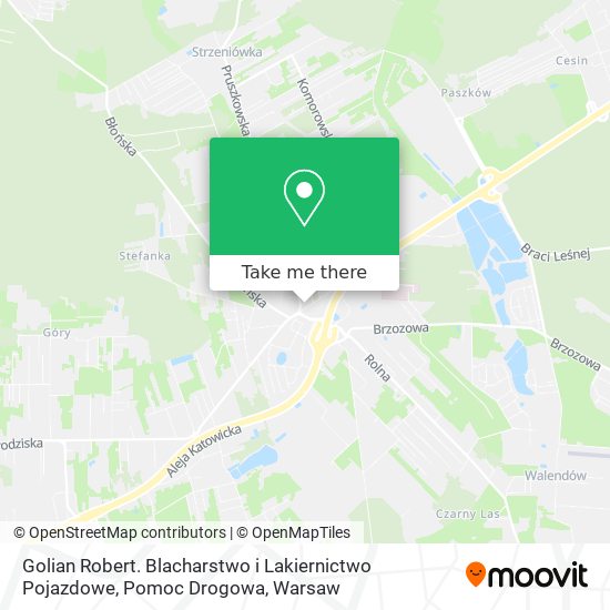 Golian Robert. Blacharstwo i Lakiernictwo Pojazdowe, Pomoc Drogowa map