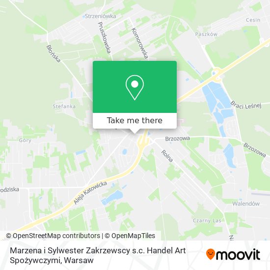 Marzena i Sylwester Zakrzewscy s.c. Handel Art Spożywczymi map