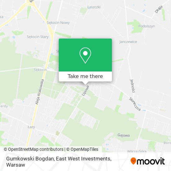 Gumkowski Bogdan, East West Investments map