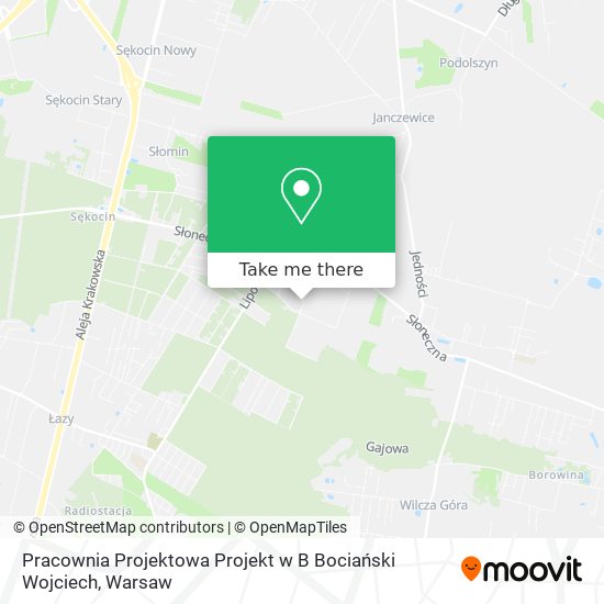 Pracownia Projektowa Projekt w B Bociański Wojciech map