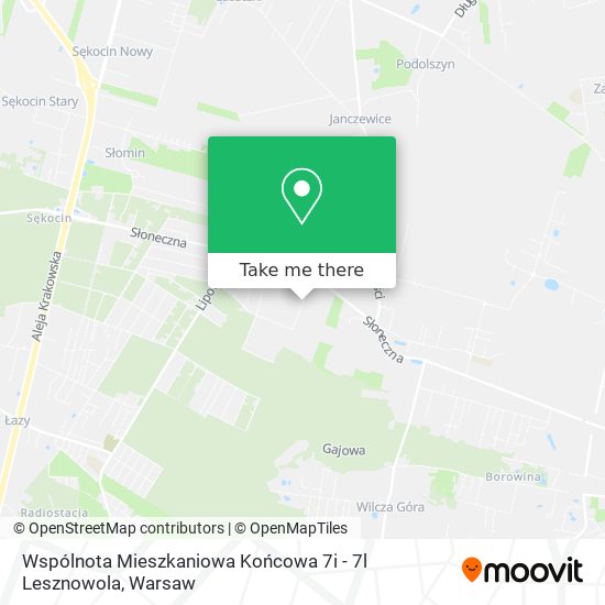 Wspólnota Mieszkaniowa Końcowa 7i - 7l Lesznowola map