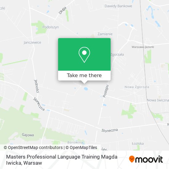 Masters Professional Language Training Magda Iwicka map