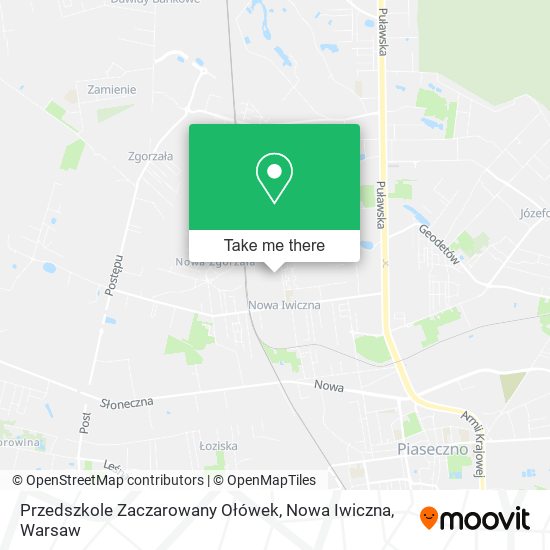 Przedszkole Zaczarowany Ołówek, Nowa Iwiczna map