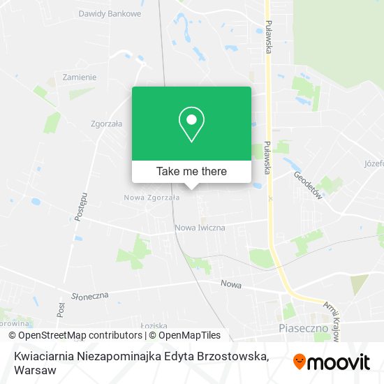 Kwiaciarnia Niezapominajka Edyta Brzostowska map