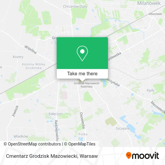 Карта Cmentarz Grodzisk Mazowiecki