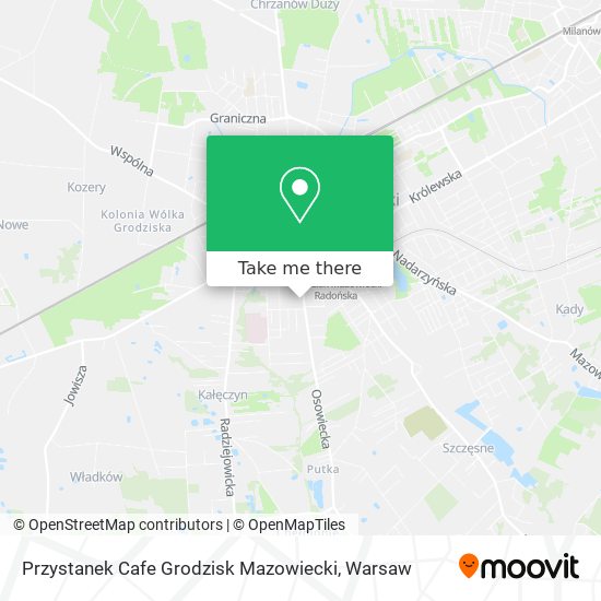 Przystanek Cafe Grodzisk Mazowiecki map