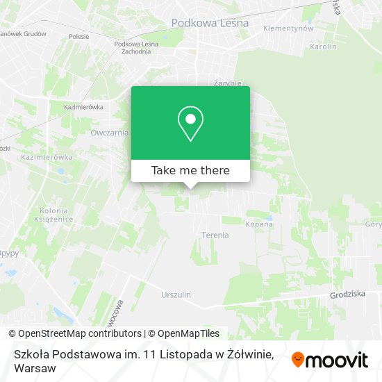 Szkoła Podstawowa im. 11 Listopada w Żółwinie map