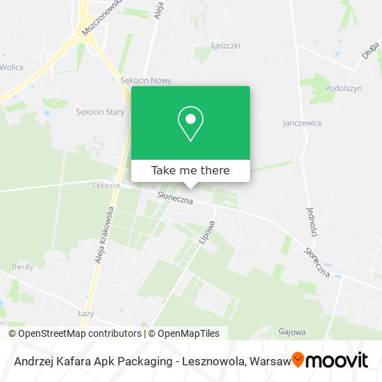 Andrzej Kafara Apk Packaging - Lesznowola map