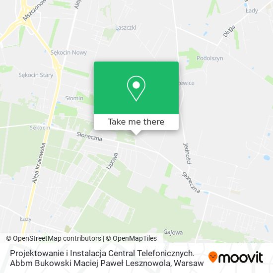 Projektowanie i Instalacja Central Telefonicznych. Abbm Bukowski Maciej Paweł Lesznowola map