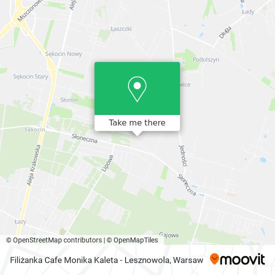 Filiżanka Cafe Monika Kaleta - Lesznowola map