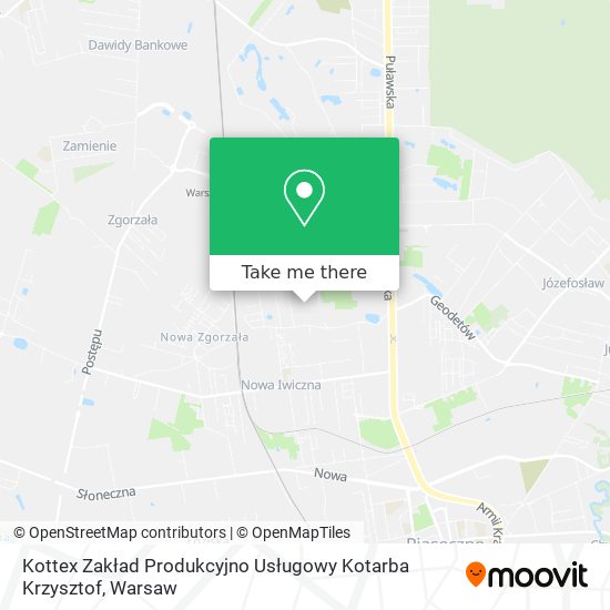 Kottex Zakład Produkcyjno Usługowy Kotarba Krzysztof map