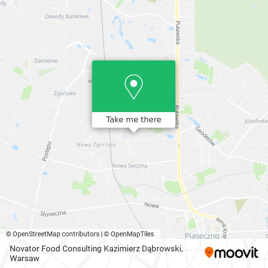 Novator Food Consulting Kazimierz Dąbrowski map