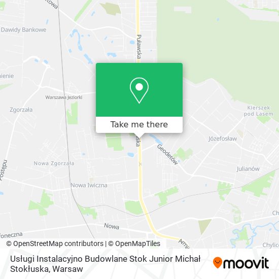 Usługi Instalacyjno Budowlane Stok Junior Michał Stokłuska map