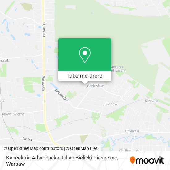 Kancelaria Adwokacka Julian Bielicki Piaseczno map