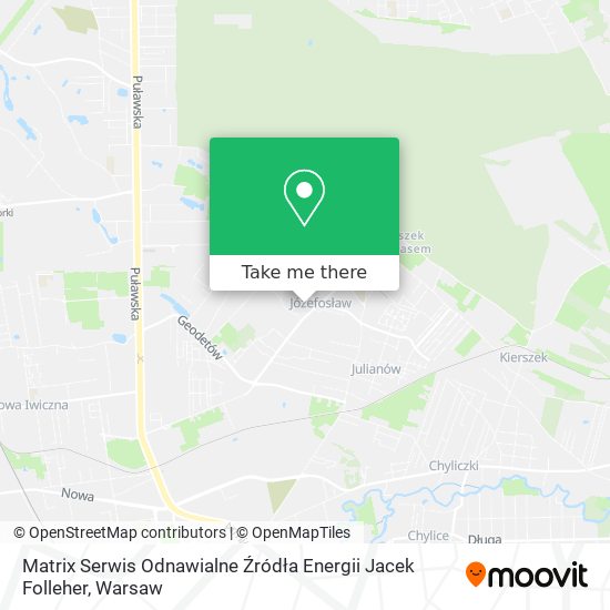 Matrix Serwis Odnawialne Źródła Energii Jacek Folleher map