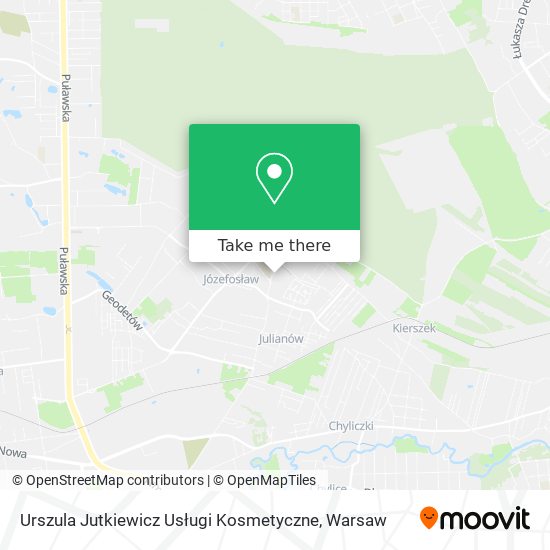 Urszula Jutkiewicz Usługi Kosmetyczne map