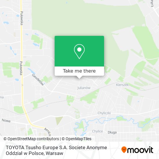 TOYOTA Tsusho Europe S.A. Societe Anonyme Oddział w Polsce map