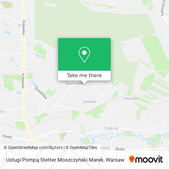 Usługi Pompą Stetter Moszczyński Marek map