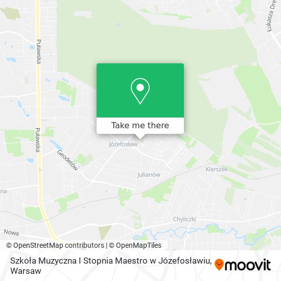 Szkoła Muzyczna I Stopnia Maestro w Józefosławiu map