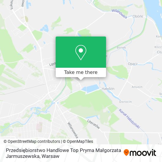 Przedsiębiorstwo Handlowe Top Pryma Małgorzata Jarmuszewska map