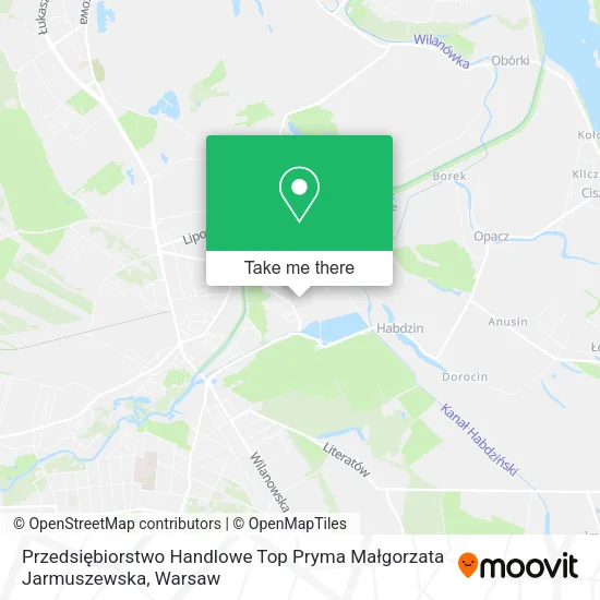 Przedsiębiorstwo Handlowe Top Pryma Małgorzata Jarmuszewska map