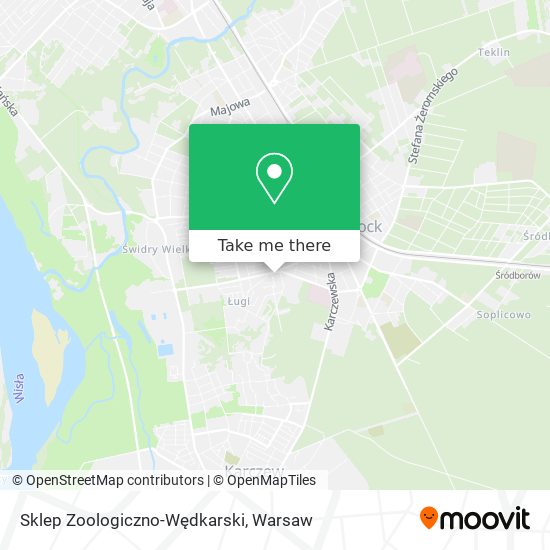 Sklep Zoologiczno-Wędkarski map