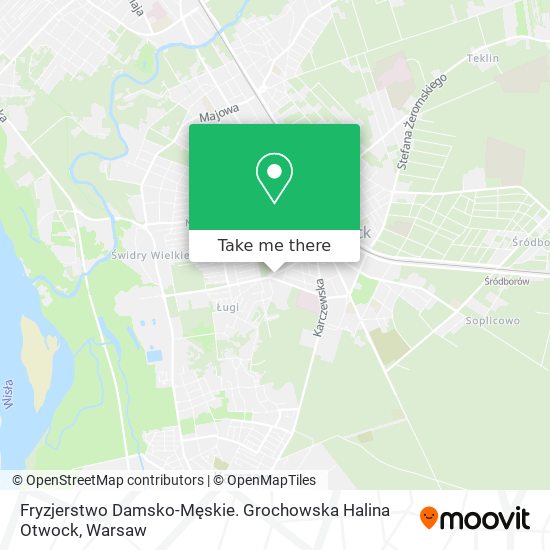 Карта Fryzjerstwo Damsko-Męskie. Grochowska Halina Otwock