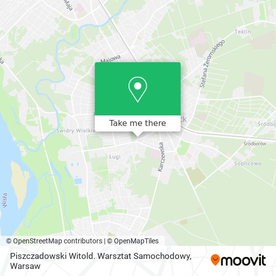 Piszczadowski Witold. Warsztat Samochodowy map