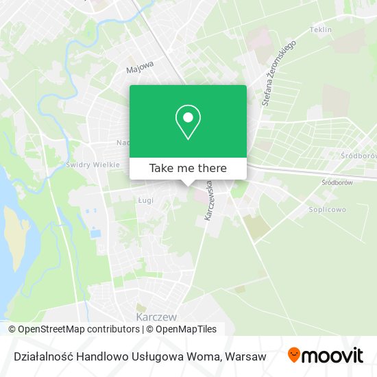 Działalność Handlowo Usługowa Woma map