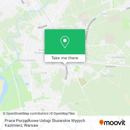 Prace Porządkowe Usługi Ślusarskie Wypych Kazimierz map