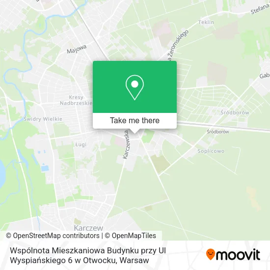 Wspólnota Mieszkaniowa Budynku przy Ul Wyspiańskiego 6 w Otwocku map