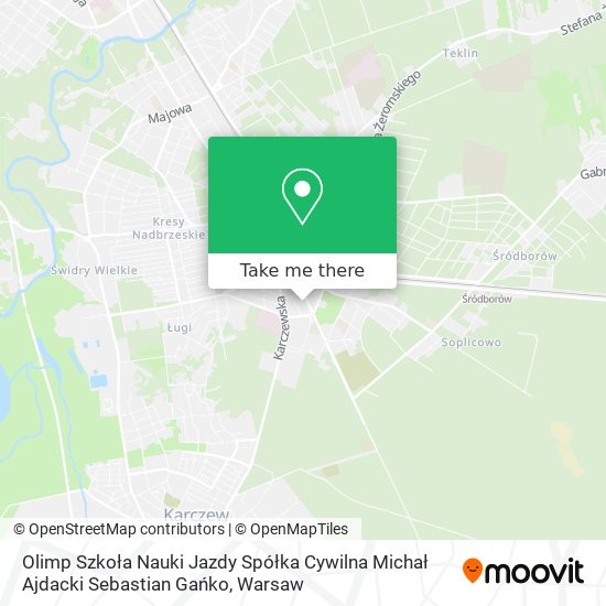 Olimp Szkoła Nauki Jazdy Spółka Cywilna Michał Ajdacki Sebastian Gańko map