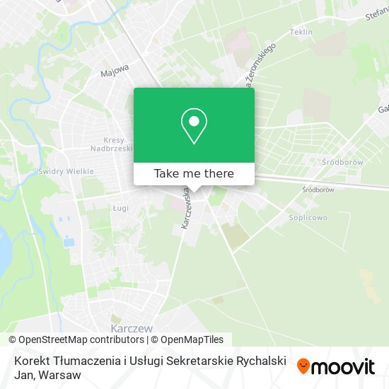 Korekt Tłumaczenia i Usługi Sekretarskie Rychalski Jan map