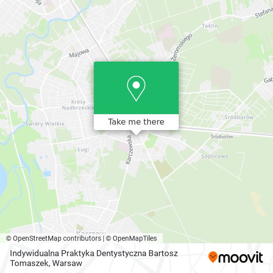 Indywidualna Praktyka Dentystyczna Bartosz Tomaszek map