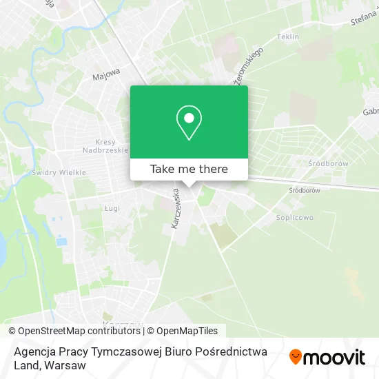 Карта Agencja Pracy Tymczasowej Biuro Pośrednictwa Land
