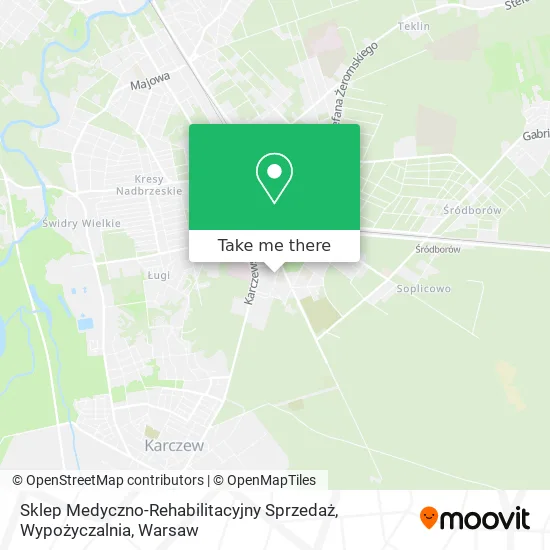 Карта Sklep Medyczno-Rehabilitacyjny Sprzedaż, Wypożyczalnia