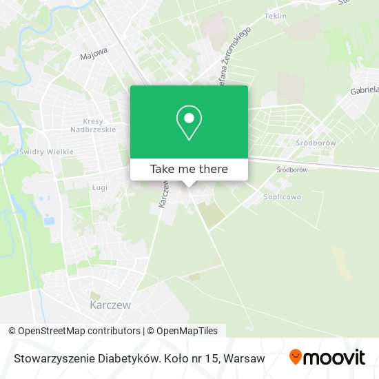 Stowarzyszenie Diabetyków. Koło nr 15 map