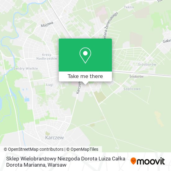 Sklep Wielobranżowy Niezgoda Dorota Luiza Całka Dorota Marianna map