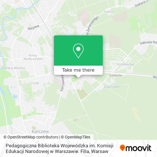 Pedagogiczna Biblioteka Wojewódzka im. Komisji Edukacji Narodowej w Warszawie. Filia map