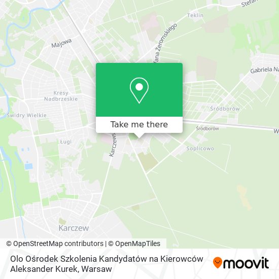 Olo Ośrodek Szkolenia Kandydatów na Kierowców Aleksander Kurek map