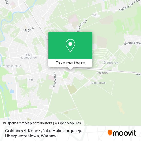 Goldberszt-Kopczyńska Halina. Agencja Ubezpieczeniowa map