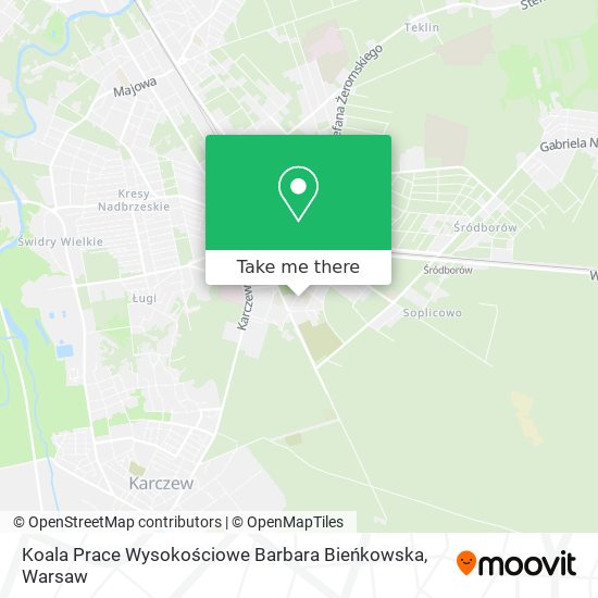 Koala Prace Wysokościowe Barbara Bieńkowska map