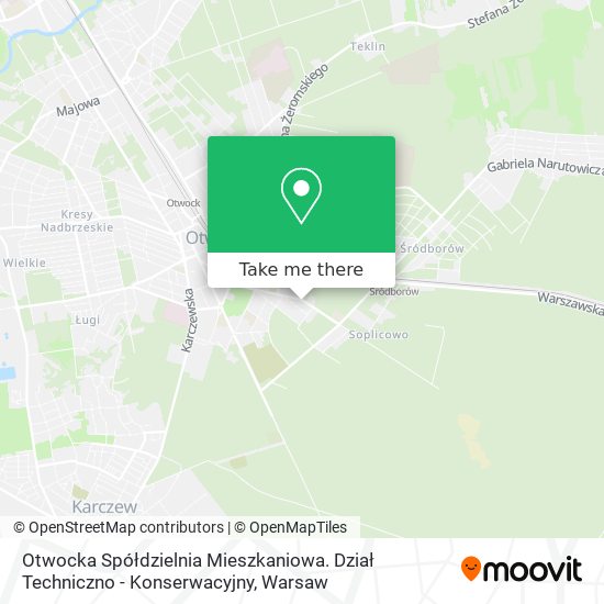 Otwocka Spółdzielnia Mieszkaniowa. Dział Techniczno - Konserwacyjny map