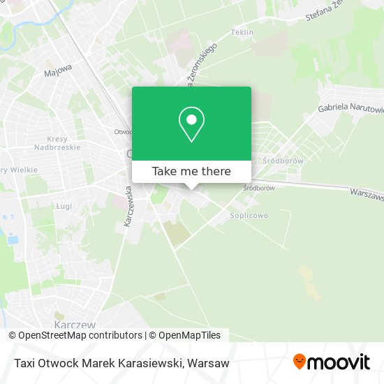 Taxi Otwock Marek Karasiewski map